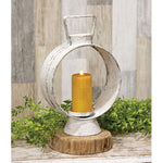 Kalalou CLUX1129 Small White Open Round Lantern