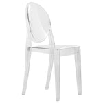 LeisureMod Marion Transparent Acrylic Modern Chair Clear