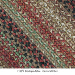 Homespice Decor 565792 10" x 10" Sample Gingerbread Jute Braided Rug