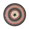 Homespice Decor 592750  15" Trivet Round Primitive Star Gloucester Jute Braided Accessories