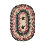 Homespice Decor 594754  13" x 19" Placemat Oval Primitive Star Gloucester Jute Braided Accessories