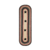 Homespice Decor 571755  11" x 36" Table Runner Oval Primitive Star Gloucester Jute Braided Accessories