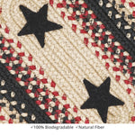 Homespice Decor 565716  10" x 10" Sample Primitive Star Gloucester Jute Braided Rug