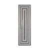 Homespice Decor 329639 22" x 72" Rectangular Graphite Durable Braided Runner