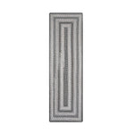 Homespice Decor 329639 22" x 72" Rectangular Graphite Durable Braided Runner