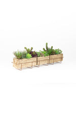 Kalalou H3561 Long Clay Planter with Copper Finish Wire Base