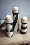 Kalalou H3625 Set of Three Clay Light Houses