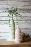 Kalalou H3834 Set of Two Tall Clay Art Bottles
