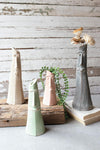 Kalalou H3838 Set of Four Clay Face Flower Vases