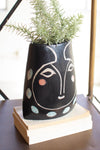 Kalalou H3901 Lenca Face Vase - Turquoise and Red