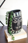 Kalalou H3902 Lenca Face Vase - Celadon