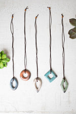 Kalalou H3903 Set of Five Clay Lenca Necklaces