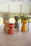 Kalalou H3941 Set of Four Clay Vases-One Each Color