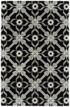 Peranakan Tile Collection HPT01-02 Black Area Rug