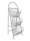 Benzara Unique Gray Color Basket with Three Tier Design