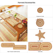 Homespice Decor 516077 8' x 10' Rectangular Harvest Jute Braided Rug