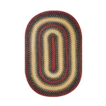 Homespice Decor 504791 5' x 8' Oval Highland Jute Braided Rug