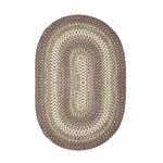 Homespice Decor 802217 3' x 5' Oval Hot Chocolate Wool Braided Rug
