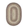 Homespice Decor 803214 4' x 6' Oval Hot Chocolate Wool Braided Rug