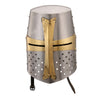 Benzara I305-HGM011 Medieval Brass Crusader Helmet, Silver and Gold
