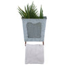 Benzara Industrial Style Galvanized Iron Wall Box with Towel Bar, Gray
