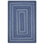 Homespice Decor 714114 - 5 x 8' Rectangular Indigo Pure Comfort Braided Rug