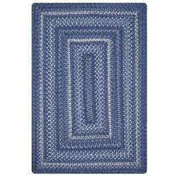 Homespice Decor 713117 - 4 x 6' Rectangular Indigo Pure Comfort Braided Rug