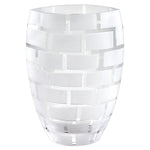 Badash CD850 Frosted Wall Design on Mouth Blown European 12" Crystal Vase