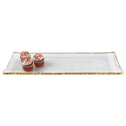 Badash F3033 Hand Decorated Gold Leaf Edge Glass 18 x 6.5