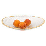 Badash F3052 Hand Decorated Gold Leaf Edge Oval 12 x 8