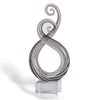 Badash GW513 Entangle Murano Style Art Glass Centerpiece on Crystal Base H10"