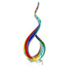 Badash GW528 Rainbow Ribbon Murano Style Glass Centerpiece on Crystal Base 18"