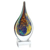 Badash GW613 Firestorm Murano Style Art Glass 12" Teardrop on Crystal Base