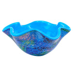 Badash GW651 Cool Firestorm Murano Style Art Glass Bowl 9"D X 4"H