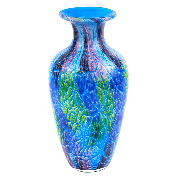 Murano glass vase with an aquarium shape style