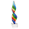 Badash GW658 Rainbow Murano Style Art Glass Corkscrew Centerpiece on Base 14"H