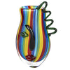Badash GW675 Rainbow Murano Style Art Glass Face 11" Vase