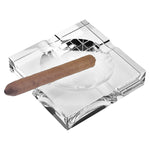 Badash H169 Hand Cut Crystal Excelsior Cigar Ash Tray 6 x 6  x 1"