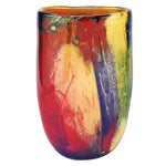 Badash J204 Firestorm Murano Style Art Glass 11" Oval Vase