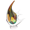 Badash J210 Firestorm Murano Style Art Glass 16" Angel Fish Centerpiece