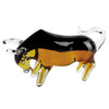 Badash J409 Murano Style Amber Art Glass Bull L8xh4"