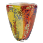 Badash J417 Firestorm Murano Style Art Glass 8" Oval Vase