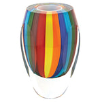 Badash J518 Rainbow Murano Style Art Glass 6" Vase