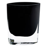 Badash K2026 European Mouth Blown Lead Free Crystal 8"  Black Pocket Shaped Vase