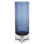 Badash K2217 MidnightBlue Mouth Blown Lead Free Crystal Cylinder Vase 10.5" X 3"