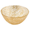 Badash KM700G Handcrafted Gold Accent Glass Salad or Serving Bowl D 8.75"