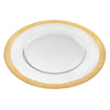 Badash P248G Gold Border Round 13 " Glass Charger Plate