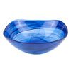 Badash P262 Cobalt Blue Alabaster Glass 10" Squarish Salad or Serving Bowl