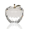 Badash SU350 Faceted Crystal Apple Paperweight with Gold Leaf H2.4"