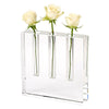Badash YD217 Triple Play Handcrafted  Square 7" Optical  Crystal Bud Vase